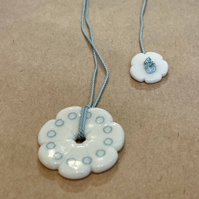 Porcelain flower necklace