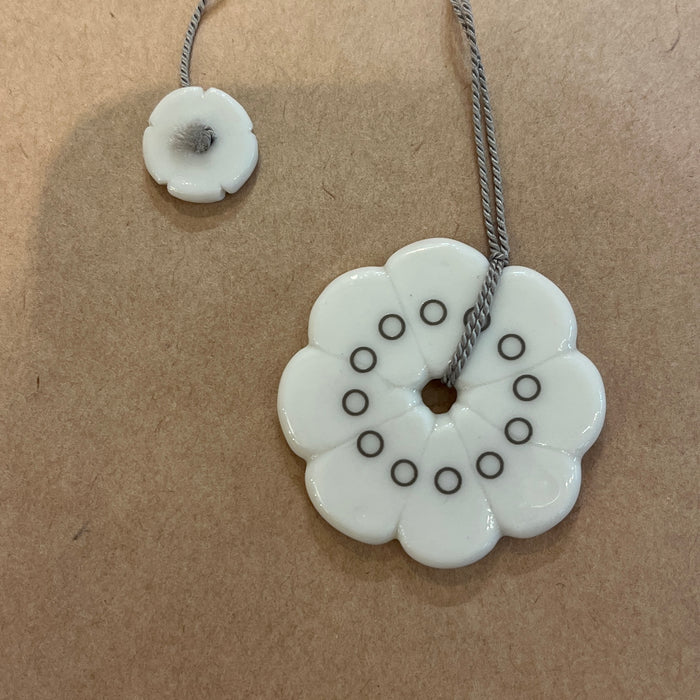 Porcelain flower necklace
