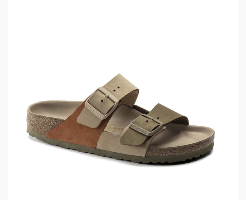 Arizona split colour nubuck leather sandals