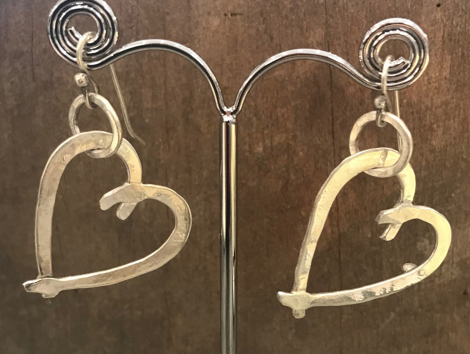Cross your heart on hook earrings