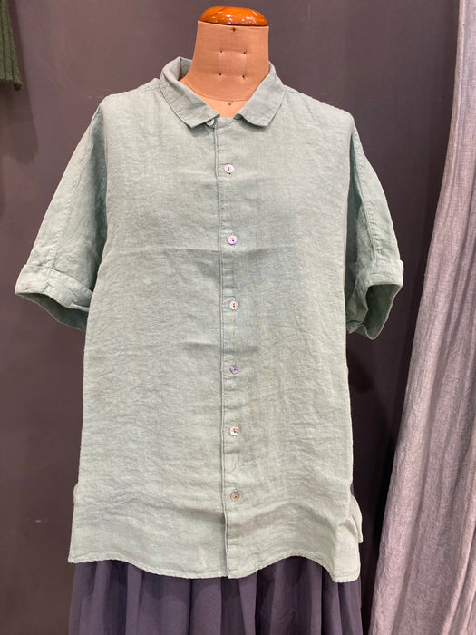 Pippi short sleeve linen blouse