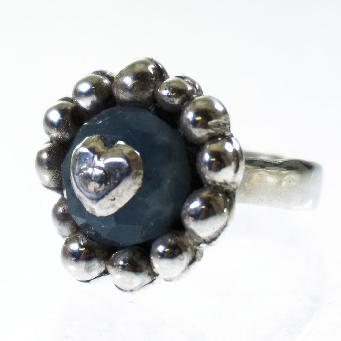 Aquamarine flower ring