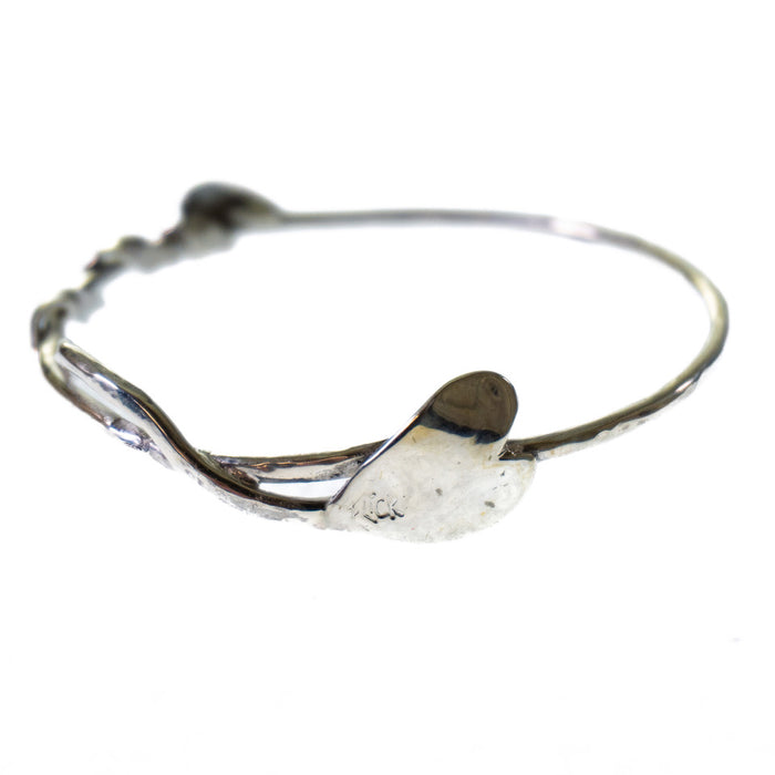 Tangled up heart bangle