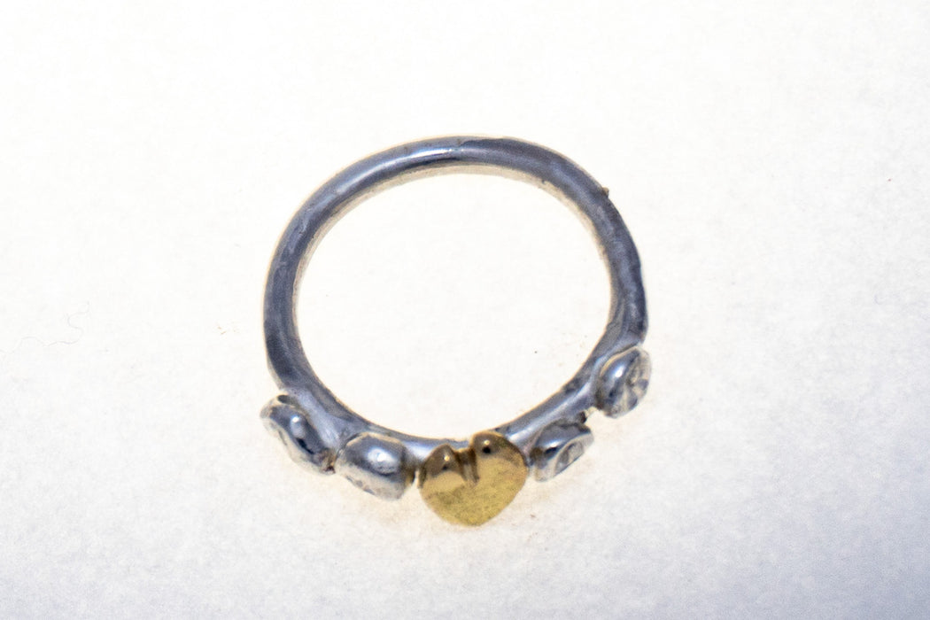 Gold heart ring 'Amor'