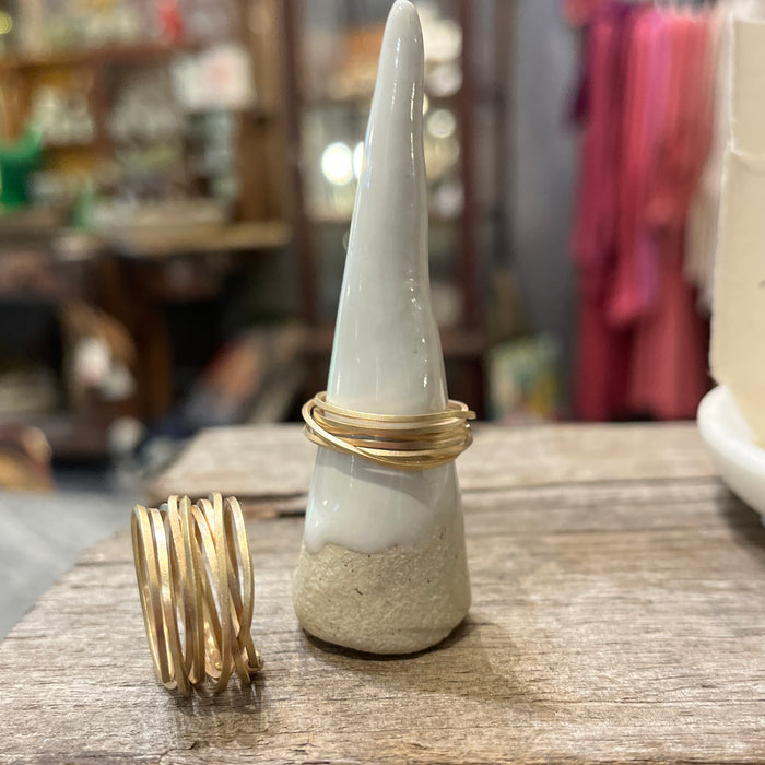 Gold coil ring