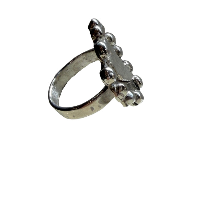 Silver cameo ring