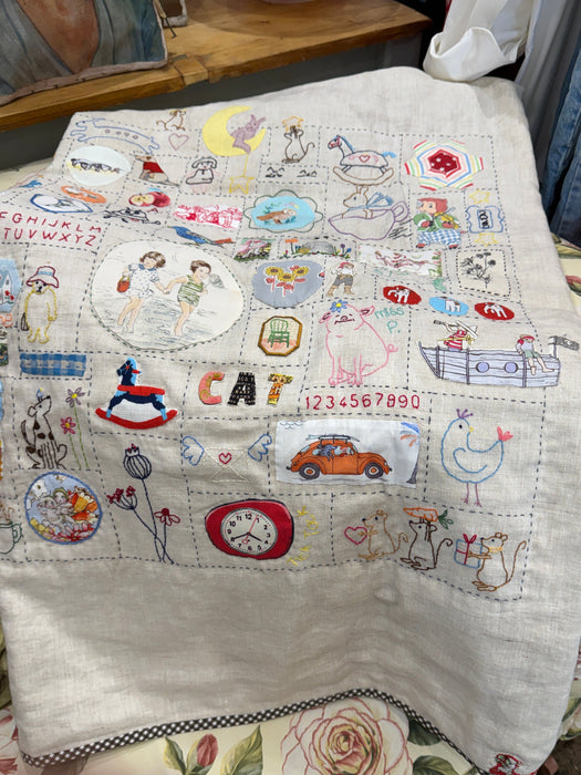 Hand stitched baby quilt