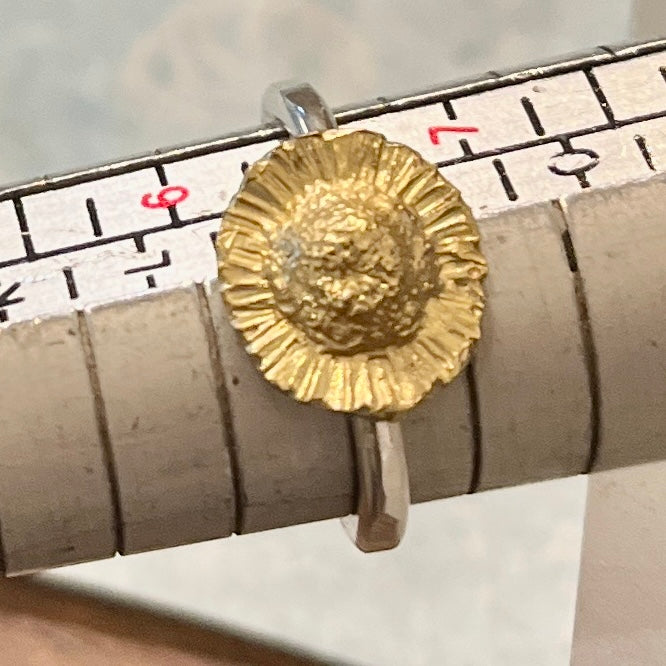 Brass seaside daisy ring