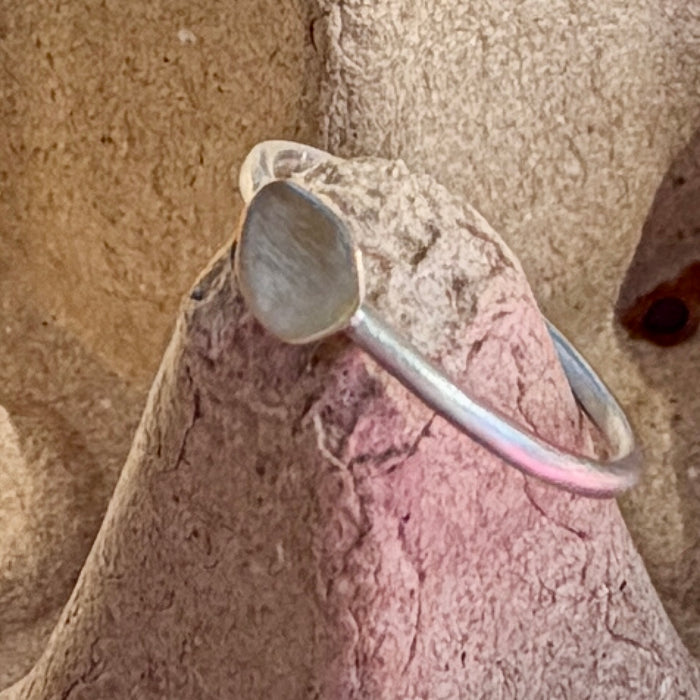 Petite gold and silver ring