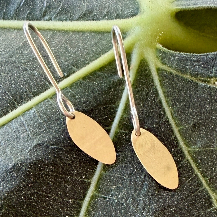 Petite gold hook earrings