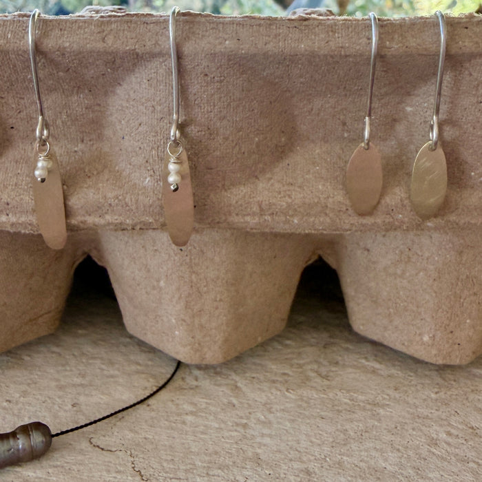 Petite gold and pearl earrings