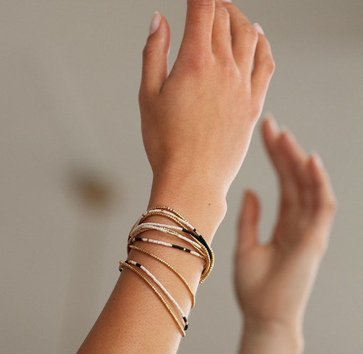 Gobi beaded necklace / bracelet wrap
