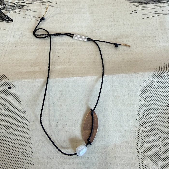 Silk bracelet with tiny gold charms