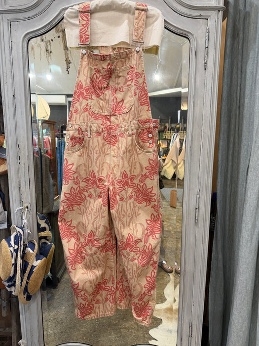 Good luck barrel overalls in lotus floral