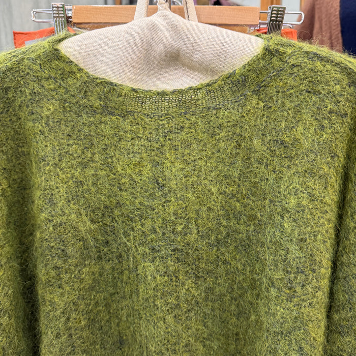 Waffle crop knit in mohair