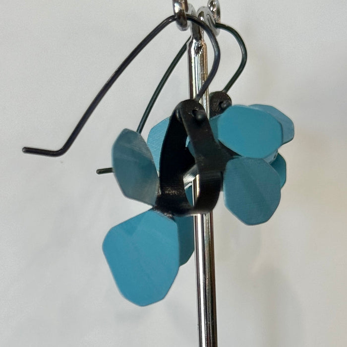 Wattle earrings in blue