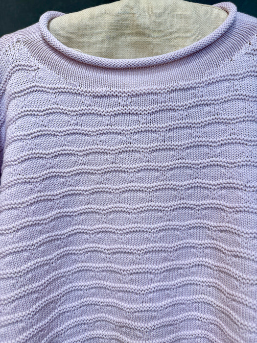 Textured wool cropped knit