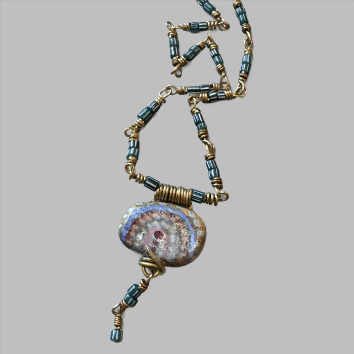 Owlet night jar beaded necklace