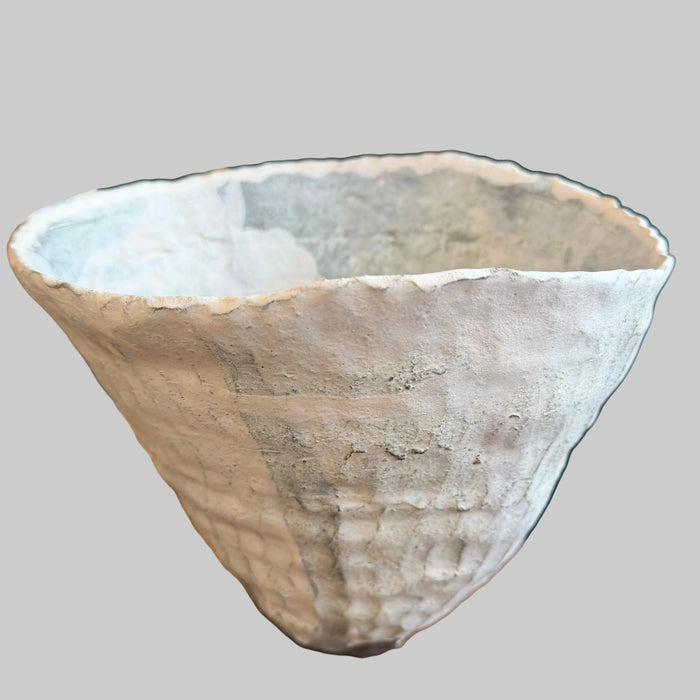 Glazed conical vessel