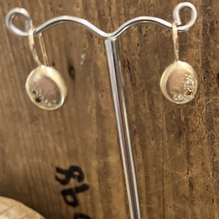 Gold glimmer drop earrings