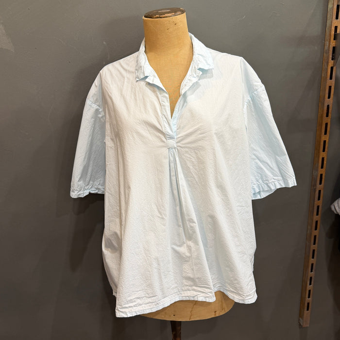 Cotton poplin short sleeve blouse 'Wigwi'