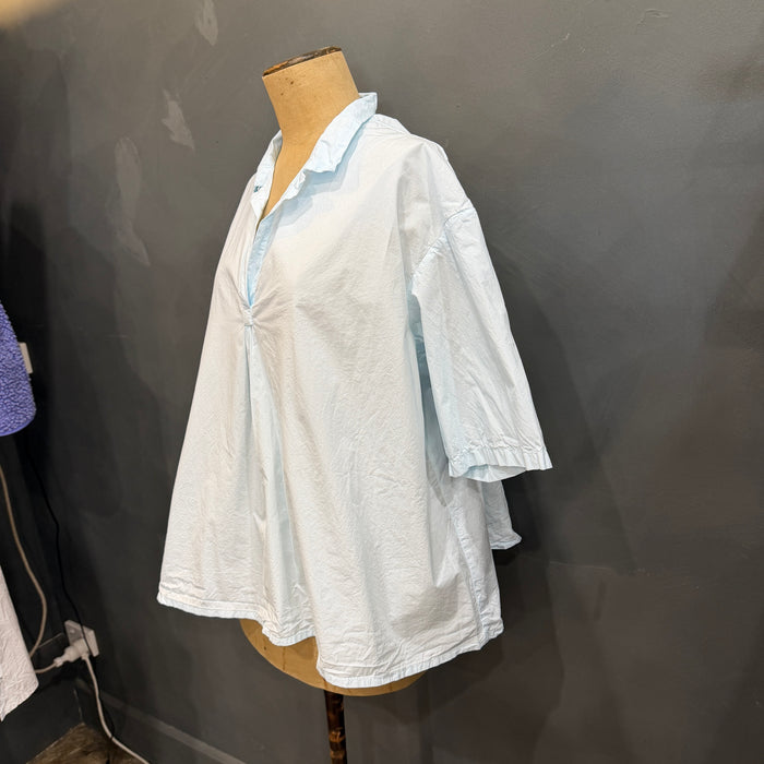 Cotton poplin short sleeve blouse 'Wigwi'