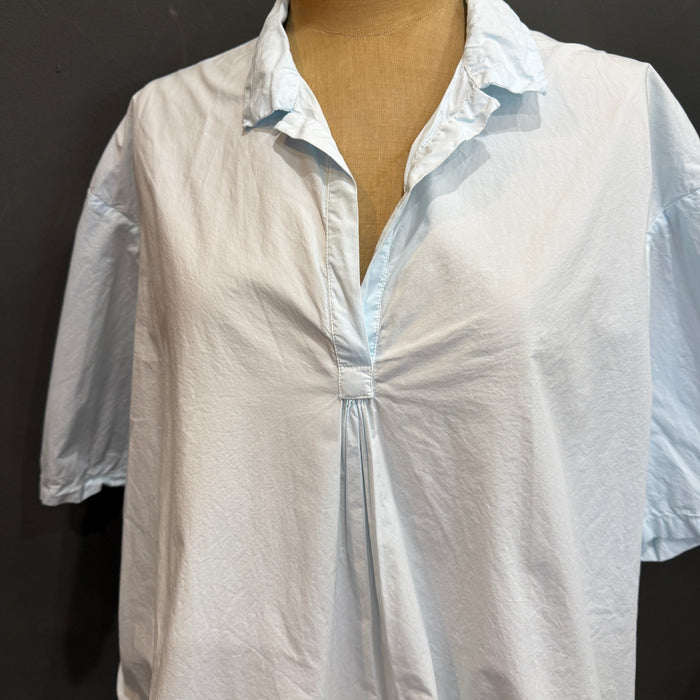 Cotton poplin short sleeve blouse 'Wigwi'