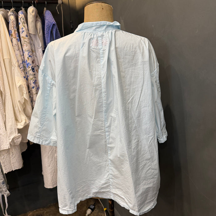 Cotton poplin short sleeve blouse 'Wigwi'
