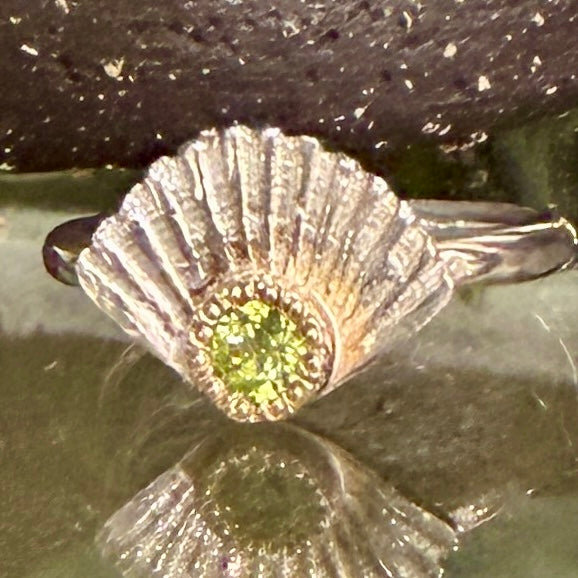 Bay of fires ring with gold & blue topaz