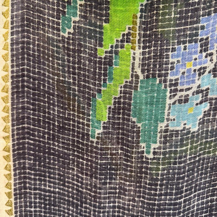 Linen and cotton shawl wrap