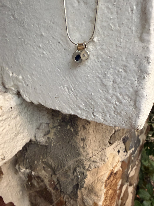 Silver and gold charm precious cup necklace