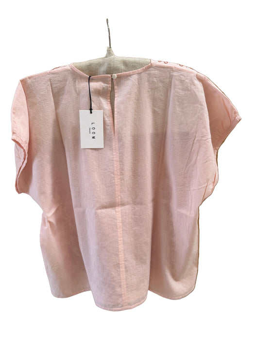 Embroidered cap sleeve blouse