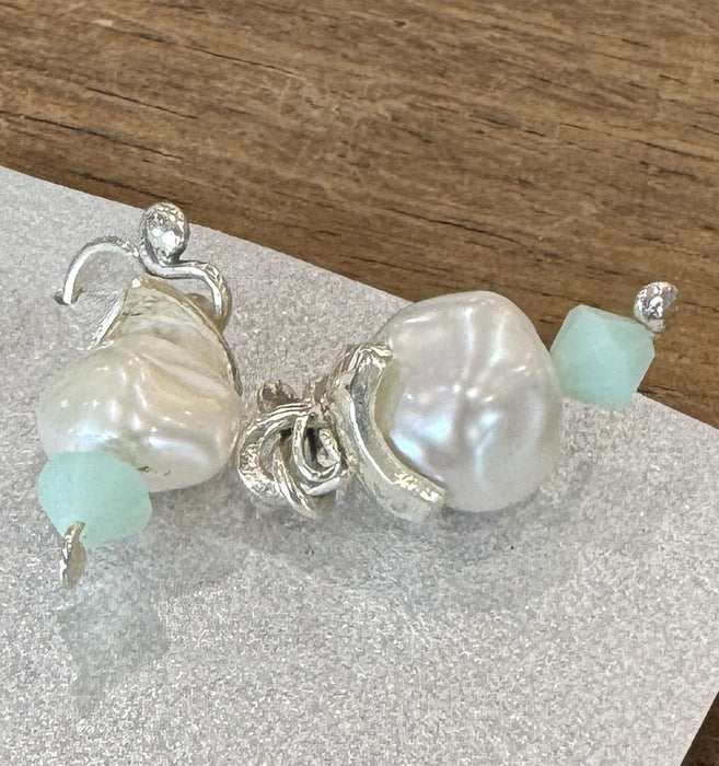 Pearl 'cloud' earrings
