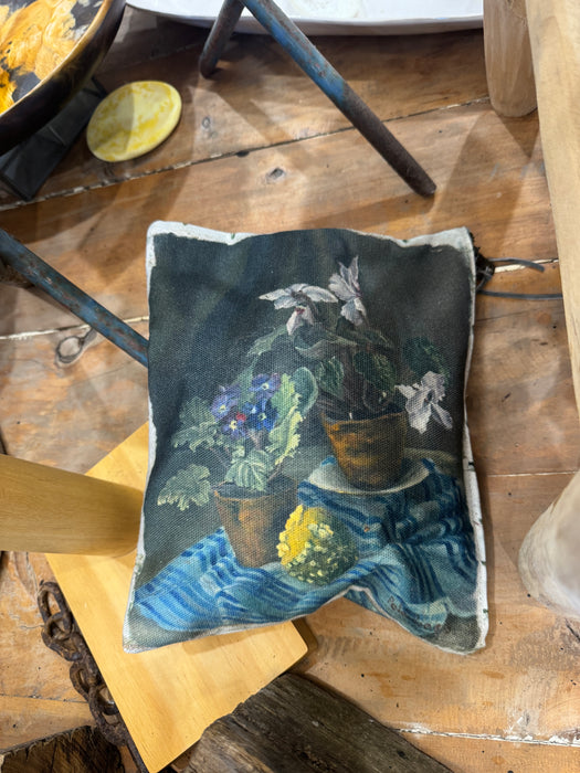 Canvas zip clutch