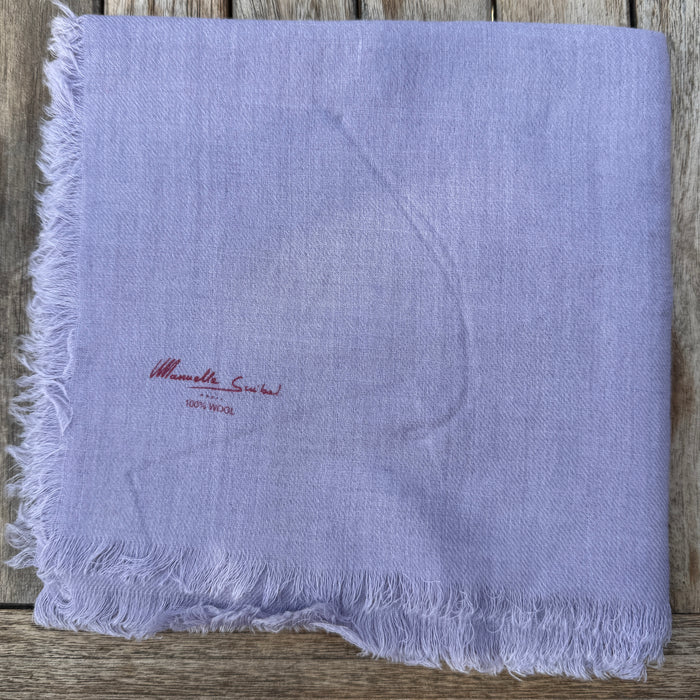 Fringed wool scarf | LOWO