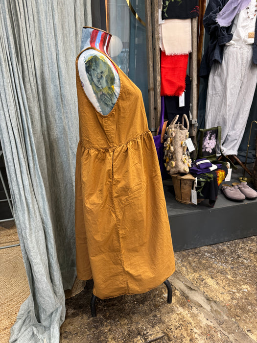 Waterfall poplin pinafore dress