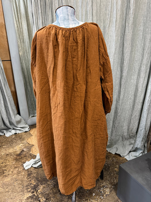 Marcel linen smock dress