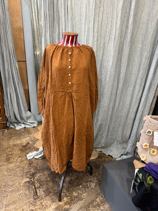 Marcel linen smock dress
