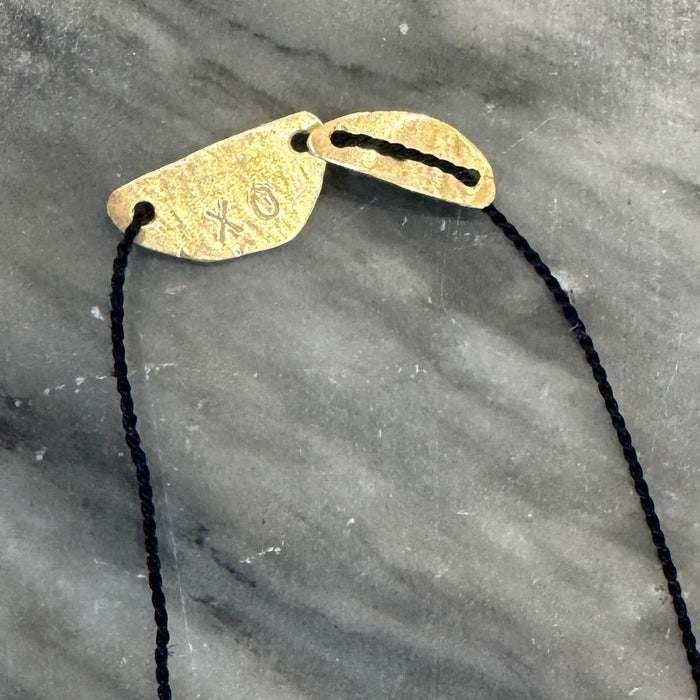 Simple silk necklace with charms