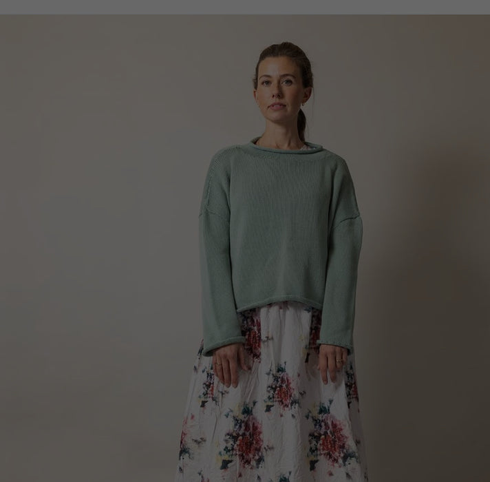 Merino roll neck wool knit