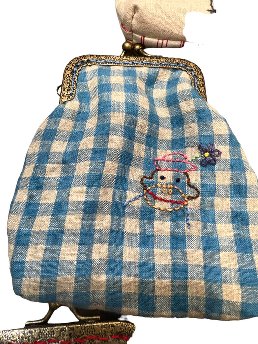 Vintage fabric cloth purse