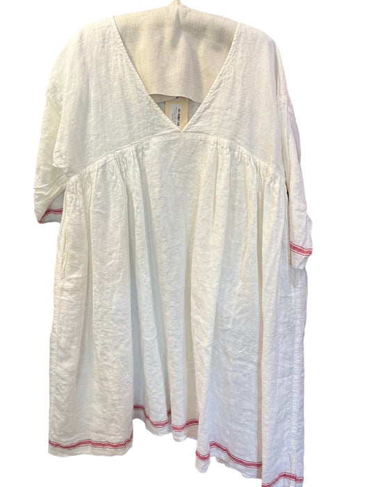 White linen smock top | short dress