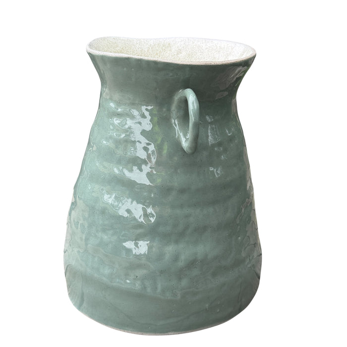 Pewter grey urn vase | large