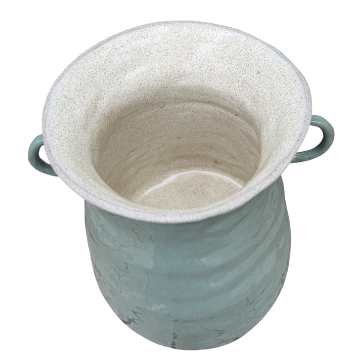 Pewter grey urn vase | large