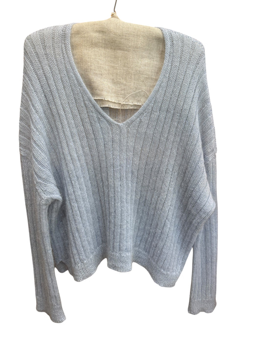 Mohair ribbed  V neck
