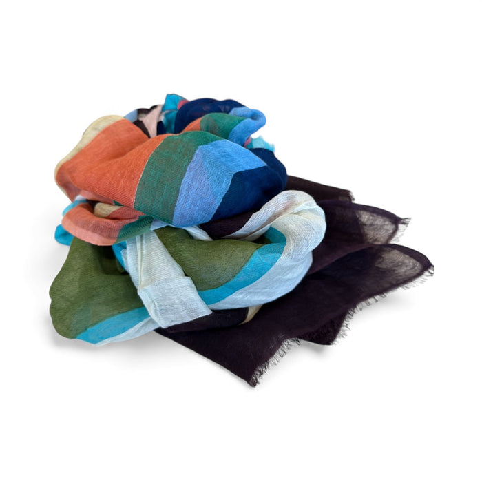 Linen and cotton scarf/wrap