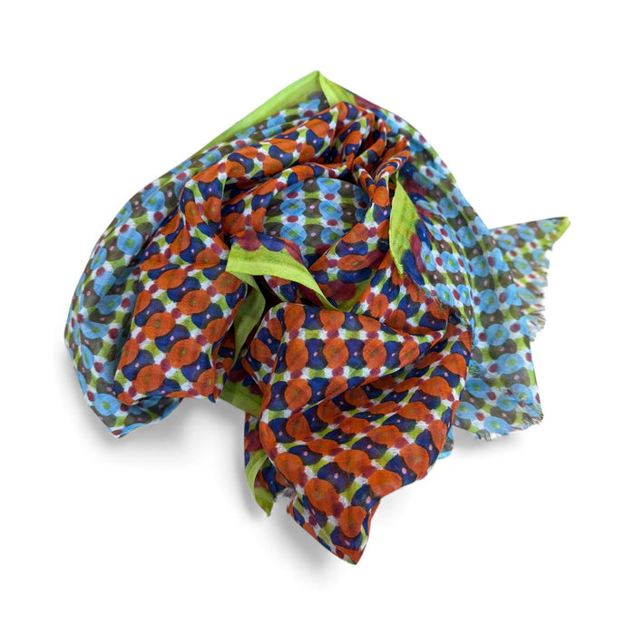 Cotton and silk scarf