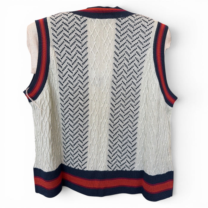 Cotton jaquard cable vest