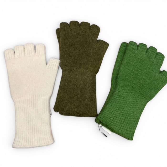 Gloves fingerless long cuff