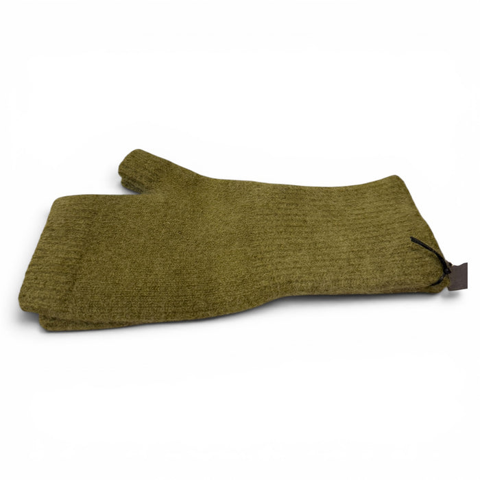 Glove cut off mitten; long cuff